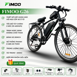 Xe đạp điện trợ lực leo núi FIMOO G26 công suất 750W bánh 26inch