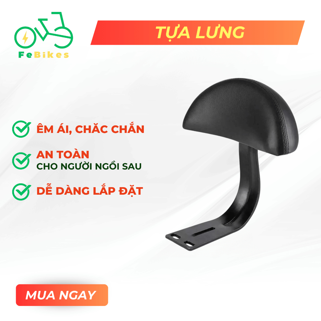 Tựa lưng ghế sau xe đạp điện trợ lực
